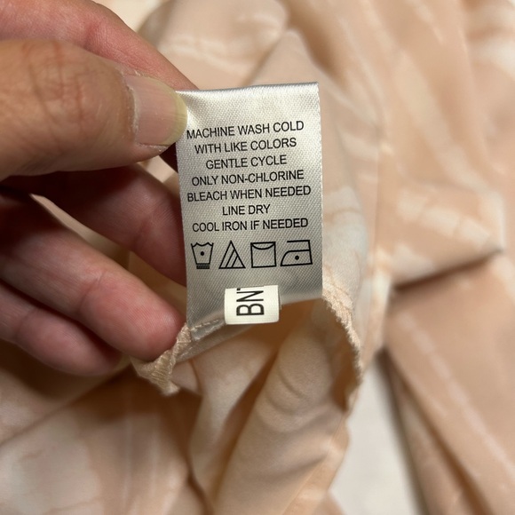 Mud Pie Pinkish Beige Tie-Front Blouse. Womens M/L. SKU B20 - Picture 6 of 6